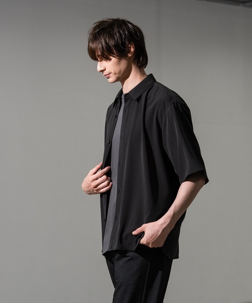 CITY TOKYO（シティトウキョウ）の「【CITY TOKYO】Air pleats ﾘﾗｯｸｽS/Sｼｬﾂ（シャツ/ブラウス・メンズ・ライトベージュ/チャコールグレー/サックスブルー・1/2）」の6枚目の写真