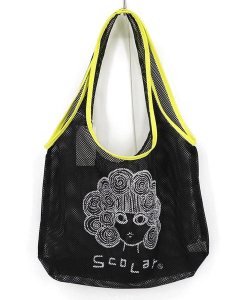 ScoLar(スカラー)の「662444:スカラーちゃん スポーティーメッシュトートバッグ(トートバッグ・レディース・ブルー/ブラック/イエロー/レッド・FREE)」の2枚目の写真
