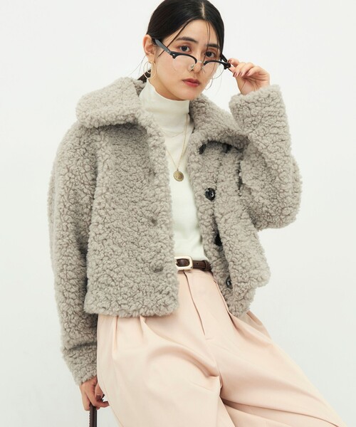 NOLLEY’S Sophi(ノーリーズソフィ)の「【TATRAS/タトラス】MAMATETA(ブルゾン・レディース・グレイッシュブルー/グレイッシュベージュ/アイボリー・2)」の3枚目の写真