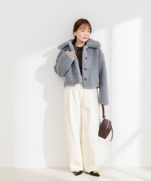 NOLLEY’S Sophi(ノーリーズソフィ)の「【TATRAS/タトラス】MAMATETA(ブルゾン・レディース・グレイッシュブルー/グレイッシュベージュ/アイボリー・2)」の4枚目の写真