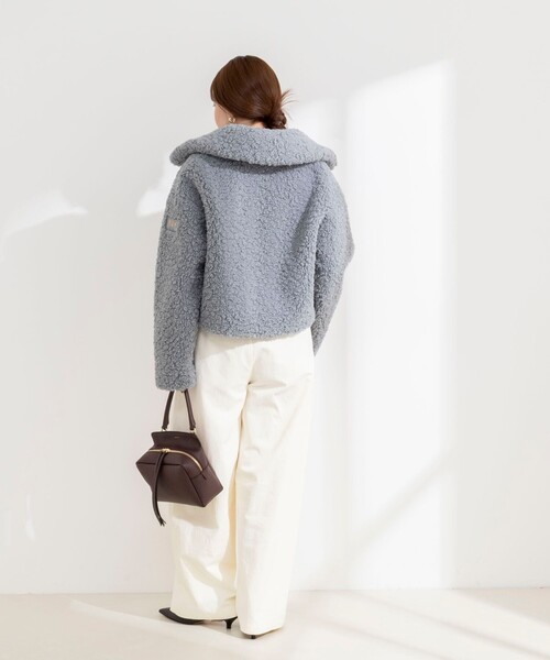 NOLLEY’S Sophi(ノーリーズソフィ)の「【TATRAS/タトラス】MAMATETA(ブルゾン・レディース・グレイッシュブルー/グレイッシュベージュ/アイボリー・2)」の6枚目の写真