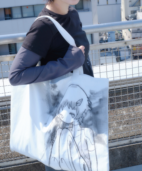 MIUKI(ミユキ)の「MIEL Graphic Cotton Bag (White)(エコバッグ/サブバッグ・レディース・その他・OS)」の3枚目の写真