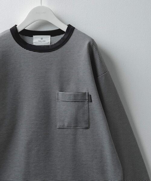 URBAN RESEARCH Sonny Label(アーバンリサーチサニーレーベル)の「ポンチポケット付ロングスリーブTシャツ(Tシャツ/カットソー・メンズ・ホワイト/チャコールグレー/ブラック/ホワイト系その他/ブラック系その他・MEDIUM/LARGE/X-LARGE)」の4枚目の写真