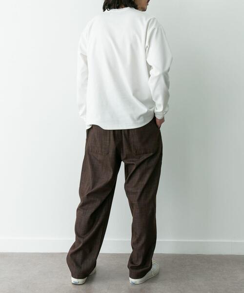 URBAN RESEARCH Sonny Label(アーバンリサーチサニーレーベル)の「ポンチポケット付ロングスリーブTシャツ(Tシャツ/カットソー・メンズ・ホワイト/チャコールグレー/ブラック/ホワイト系その他/ブラック系その他・MEDIUM/LARGE/X-LARGE)」の9枚目の写真