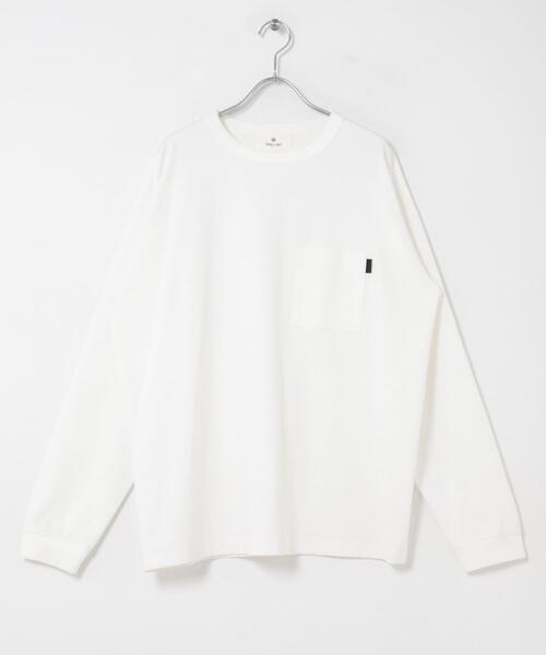 URBAN RESEARCH Sonny Label(アーバンリサーチサニーレーベル)の「ポンチポケット付ロングスリーブTシャツ(Tシャツ/カットソー・メンズ・ホワイト/チャコールグレー/ブラック/ホワイト系その他/ブラック系その他・MEDIUM/LARGE/X-LARGE)」の10枚目の写真
