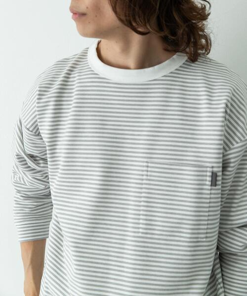 URBAN RESEARCH Sonny Label(アーバンリサーチサニーレーベル)の「ポンチポケット付ロングスリーブTシャツ(Tシャツ/カットソー・メンズ・ホワイト/チャコールグレー/ブラック/ホワイト系その他/ブラック系その他・MEDIUM/LARGE/X-LARGE)」の12枚目の写真