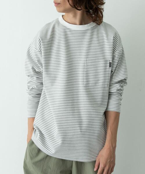 URBAN RESEARCH Sonny Label(アーバンリサーチサニーレーベル)の「ポンチポケット付ロングスリーブTシャツ(Tシャツ/カットソー・メンズ・ホワイト/チャコールグレー/ブラック/ホワイト系その他/ブラック系その他・MEDIUM/LARGE/X-LARGE)」の13枚目の写真