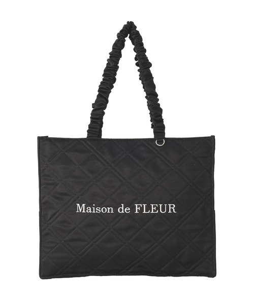 Maison de FLEUR(メゾンドフルール)の「ギャザーハンドルキルティングキャリーオンバッグ(トートバッグ・レディース・ブラック/ライトピンク・FREE)」の20枚目の写真