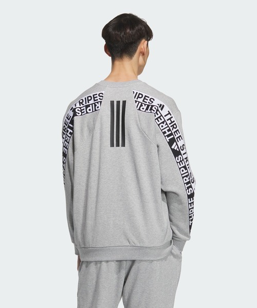 adidas(アディダス)の「ワーディングパック ルーズフィット 厚手のフレンチテリー スウェットシャツ / トレーナー / アディダス adidas(スウェット・メンズ・グレー・XX-LARGE/3XL/LARGE/MEDIUM/SMALL/X-LARGE)」の2枚目の写真