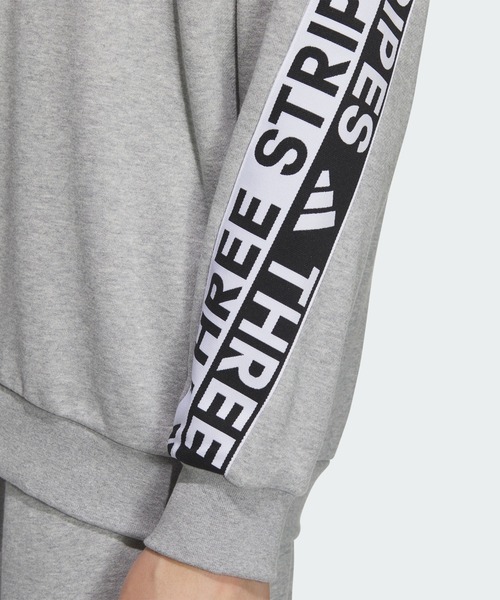 adidas(アディダス)の「ワーディングパック ルーズフィット 厚手のフレンチテリー スウェットシャツ / トレーナー / アディダス adidas(スウェット・メンズ・グレー・XX-LARGE/3XL/LARGE/MEDIUM/SMALL/X-LARGE)」の4枚目の写真