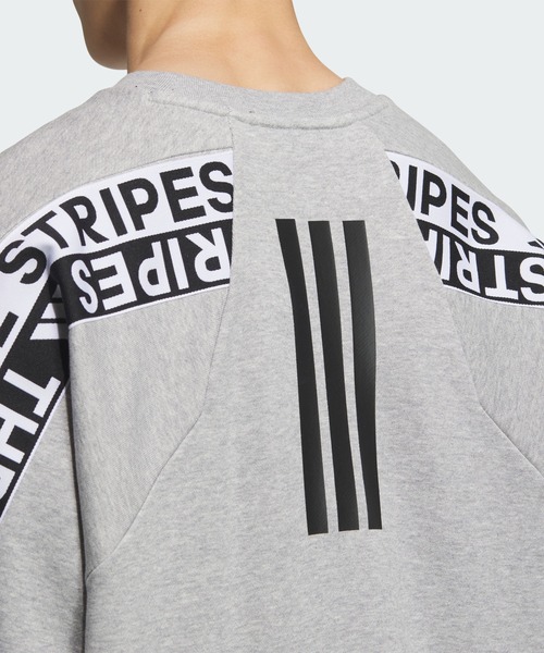adidas(アディダス)の「ワーディングパック ルーズフィット 厚手のフレンチテリー スウェットシャツ / トレーナー / アディダス adidas(スウェット・メンズ・グレー・XX-LARGE/3XL/LARGE/MEDIUM/SMALL/X-LARGE)」の5枚目の写真