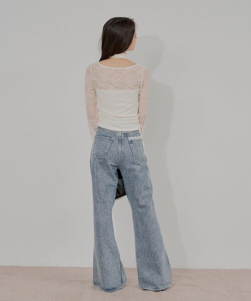 Chico（チコ）の「コルセットデザインレースT（Tシャツ/カットソー・レディース・アイボリー/ブラウン/ブラック・FREE）」の7枚目の写真