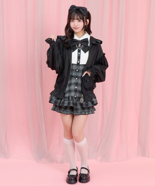 Secret Honey(シークレットハニー)の「レースアップうさみみシアーブルゾン(ブルゾン・レディース・ブラック/オフホワイト/ブラック系その他・MEDIUM)」の6枚目の写真