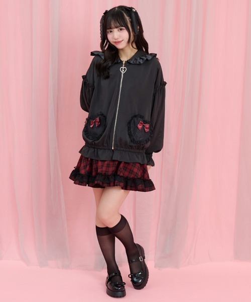 Secret Honey(シークレットハニー)の「レースアップうさみみシアーブルゾン(ブルゾン・レディース・ブラック/オフホワイト/ブラック系その他・MEDIUM)」の9枚目の写真