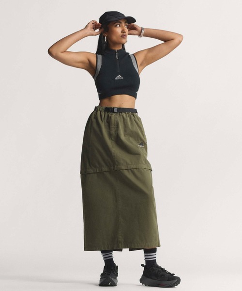 adidas(アディダス)の「EQT スカート / アディダスオリジナルス adidas Originals(スカート・レディース・カーキ・XX-LARGE/SMALL/MEDIUM/X-LARGE/X-SMALL/LARGE/3XL)」の2枚目の写真