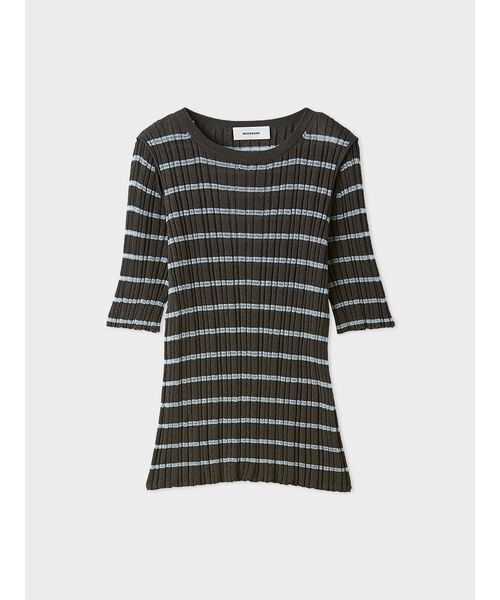 MIESROHE（ミースロエ）の「【洗える】スリットデザインシュリンクRIBニット（ニット/セーター・レディース・クリーム/ブラック/その他・F）」の13枚目の写真