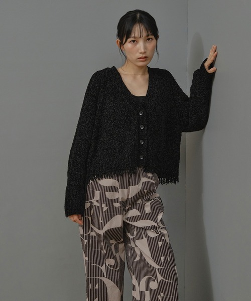 Nunc.(ヌンク)の「ビッグモールアランニットカーディガン(カーディガン/ボレロ・レディース・ベージュ/ブルー/オフホワイト/ブラック・FREE)」の17枚目の写真