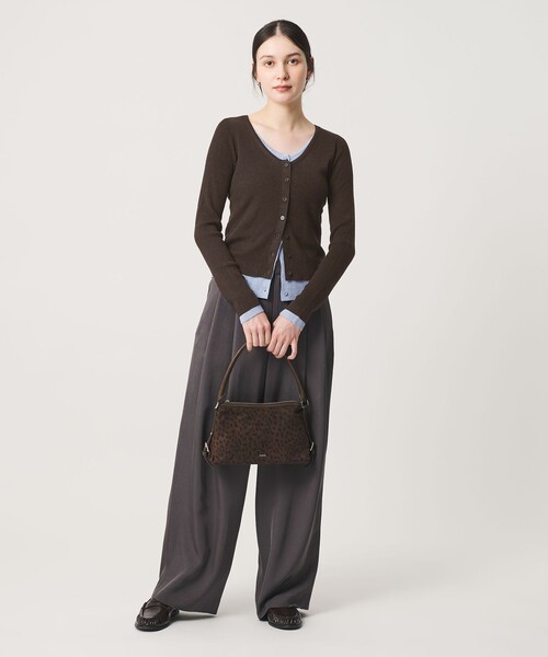 BEAUTY&YOUTH UNITED ARROWS(ビューティーアンドユースユナイテッドアローズ)の「【WEB限定】レイヤードニットカーディガン ウォッシャブル(カーディガン/ボレロ・レディース・グレー/レッド/ダークブラウン・FREE)」の6枚目の写真