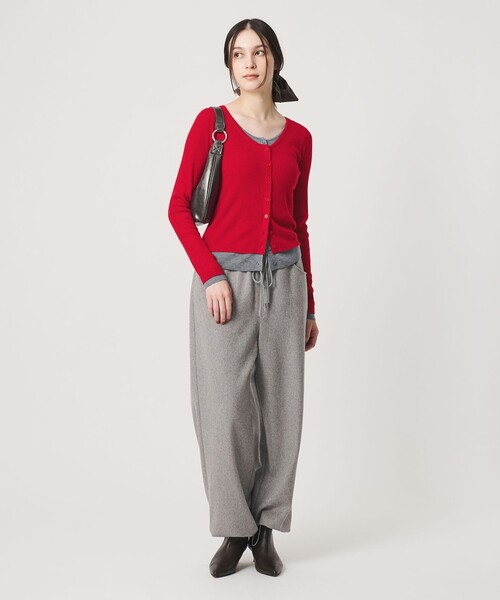 BEAUTY&YOUTH UNITED ARROWS(ビューティーアンドユースユナイテッドアローズ)の「【WEB限定】レイヤードニットカーディガン ウォッシャブル(カーディガン/ボレロ・レディース・グレー/レッド/ダークブラウン・FREE)」の12枚目の写真