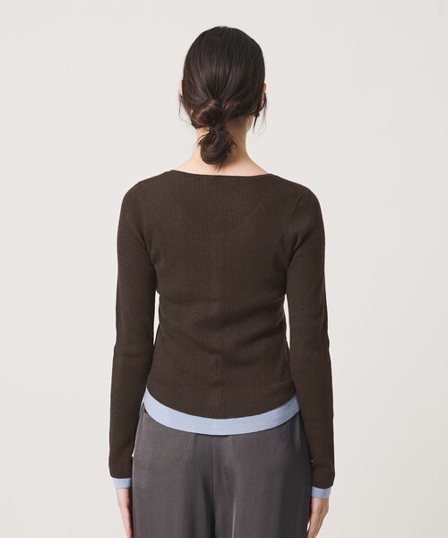 BEAUTY&YOUTH UNITED ARROWS(ビューティーアンドユースユナイテッドアローズ)の「【WEB限定】レイヤードニットカーディガン ウォッシャブル(カーディガン/ボレロ・レディース・グレー/レッド/ダークブラウン・FREE)」の15枚目の写真