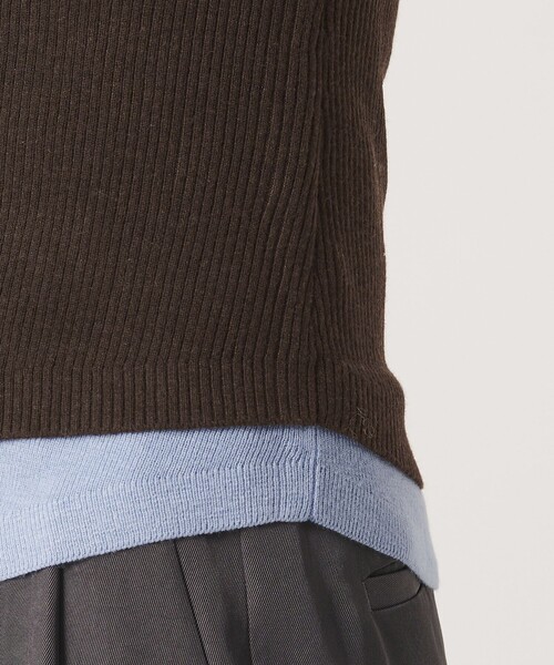BEAUTY&YOUTH UNITED ARROWS(ビューティーアンドユースユナイテッドアローズ)の「【WEB限定】レイヤードニットカーディガン ウォッシャブル(カーディガン/ボレロ・レディース・グレー/レッド/ダークブラウン・FREE)」の18枚目の写真
