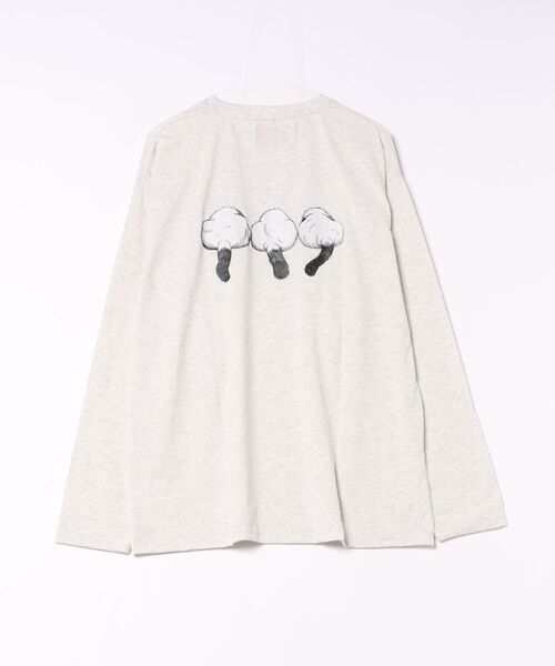 go slow caravan（ゴースローキャラバン）の「フェイスアニマル柄ロンTEE(M1)（Tシャツ/カットソー・メンズ・キナリ/ブラック系2/ブラック系1/オートミール・X-LARGE/LARGE/MEDIUM）」の6枚目の写真