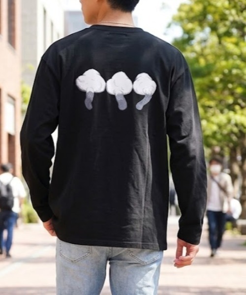 go slow caravan（ゴースローキャラバン）の「フェイスアニマル柄ロンTEE(M1)（Tシャツ/カットソー・メンズ・キナリ/ブラック系2/ブラック系1/オートミール・X-LARGE/LARGE/MEDIUM）」の16枚目の写真