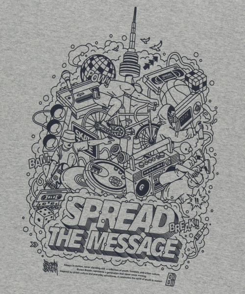 BROWNBREATH（ブラウンブレス）の「BB 20TH VIBE GRAPHIC TEE - MELANGE GREY（Tシャツ/カットソー・レディース・その他・MEDIUM/SMALL/X-LARGE/LARGE）」の3枚目の写真