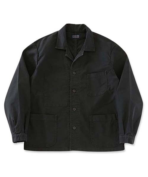 BLUE BLUE(ブルーブルー)の「ライトジャーマンクロス ワークブレザー(カバーオール・メンズ・ブラック/ネイビー・S/M/L/XL)」の1枚目の写真