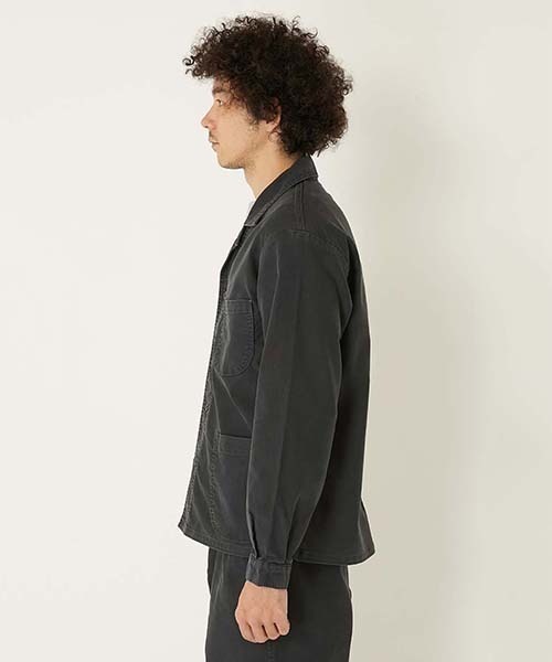 BLUE BLUE(ブルーブルー)の「ライトジャーマンクロス ワークブレザー(カバーオール・メンズ・ブラック/ネイビー・S/M/L/XL)」の4枚目の写真
