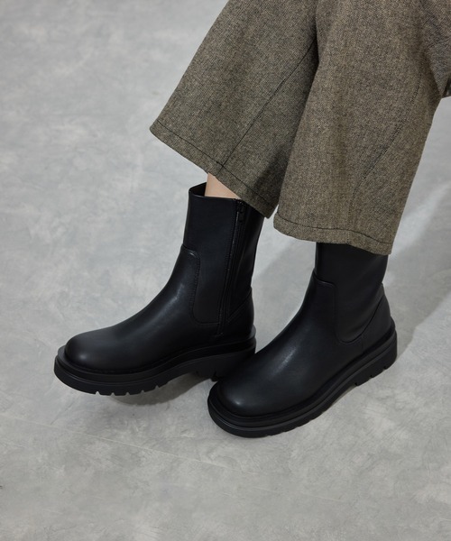 ADAM ET ROPE'(アダムエロペ)の「【定番】トラックソールストレッチブーツ(ブーツ・レディース・ダークブラウン/ブラック・36/37/38/39)」の3枚目の写真