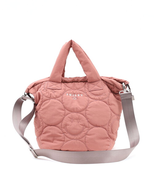 COOCO(クーコ)の「SMILEY キルティング巾着トートバッグ(トートバッグ・レディース・ライトグリーン/ブラック/グレー/ピンク・FREE)」の9枚目の写真