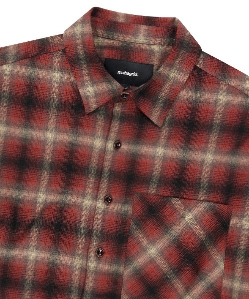 MAHAGRID(マハグリッド)の「『mahagrid/マハグリット』 FLANNEL CHECK SHIRT/フランネルチェックシャツ(シャツ/ブラウス・レディース・ブラウン/レッド・M/S)」の4枚目の写真