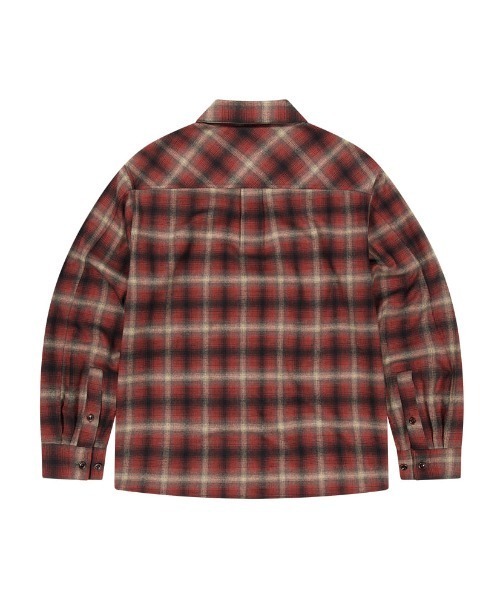 MAHAGRID(マハグリッド)の「『mahagrid/マハグリット』 FLANNEL CHECK SHIRT/フランネルチェックシャツ(シャツ/ブラウス・レディース・ブラウン/レッド・M/S)」の3枚目の写真
