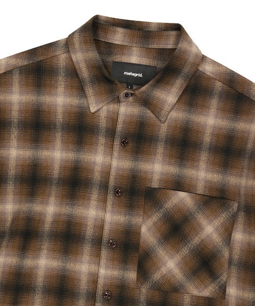 MAHAGRID(マハグリッド)の「『mahagrid/マハグリット』 FLANNEL CHECK SHIRT/フランネルチェックシャツ(シャツ/ブラウス・レディース・ブラウン/レッド・M/S)」の8枚目の写真