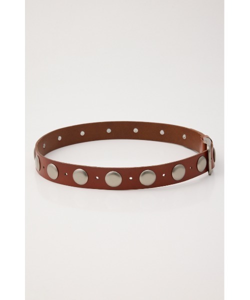MOUSSY（マウジー）の「STUDS LEATHER ベルト（ベルト・レディース・ブラウン/ブラック・FREE）」の13枚目の写真