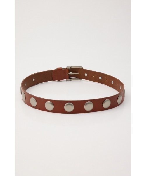 MOUSSY（マウジー）の「STUDS LEATHER ベルト（ベルト・レディース・ブラウン/ブラック・FREE）」の14枚目の写真