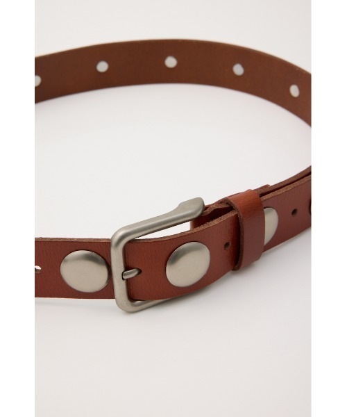 MOUSSY（マウジー）の「STUDS LEATHER ベルト（ベルト・レディース・ブラウン/ブラック・FREE）」の15枚目の写真