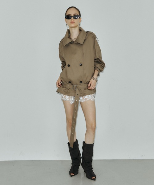 JOSE MOON(ジョゼムーン)の「OVER DETACHABLE TRENCH COAT/オーバーディタチャブルトレンチコート(トレンチコート・レディース・ベージュ/ブラック・38/36)」の22枚目の写真