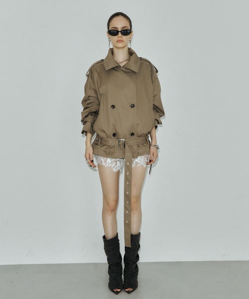 JOSE MOON(ジョゼムーン)の「OVER DETACHABLE TRENCH COAT/オーバーディタチャブルトレンチコート(トレンチコート・レディース・ベージュ/ブラック・38/36)」の21枚目の写真