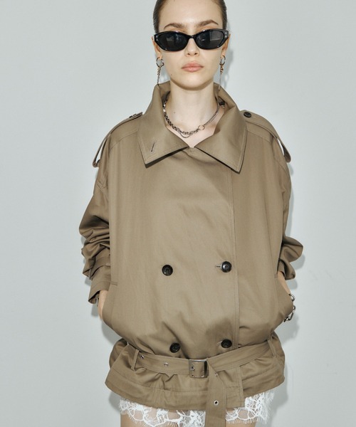 JOSE MOON(ジョゼムーン)の「OVER DETACHABLE TRENCH COAT/オーバーディタチャブルトレンチコート(トレンチコート・レディース・ベージュ/ブラック・38/36)」の18枚目の写真