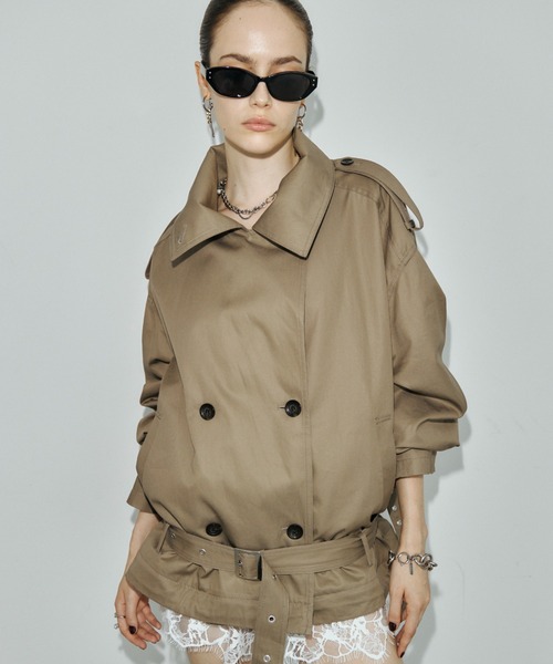 JOSE MOON(ジョゼムーン)の「OVER DETACHABLE TRENCH COAT/オーバーディタチャブルトレンチコート(トレンチコート・レディース・ベージュ/ブラック・38/36)」の17枚目の写真