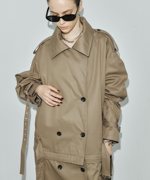 JOSE MOON(ジョゼムーン)の「OVER DETACHABLE TRENCH COAT/オーバーディタチャブルトレンチコート(トレンチコート・レディース・ベージュ/ブラック・38/36)」の13枚目の写真