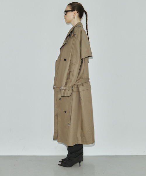 JOSE MOON(ジョゼムーン)の「OVER DETACHABLE TRENCH COAT/オーバーディタチャブルトレンチコート(トレンチコート・レディース・ベージュ/ブラック・38/36)」の7枚目の写真