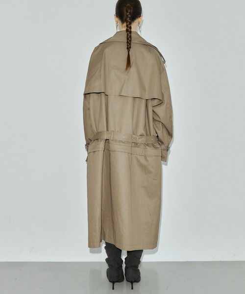 JOSE MOON(ジョゼムーン)の「OVER DETACHABLE TRENCH COAT/オーバーディタチャブルトレンチコート(トレンチコート・レディース・ベージュ/ブラック・38/36)」の8枚目の写真