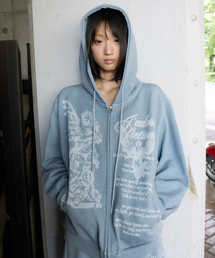 L27 BAROQUE HOODIE ZIP-UP(SKY BLUE)