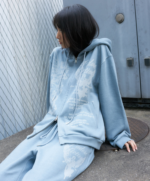LARTIGENT（ラーティゼン）の「L27 BAROQUE HOODIE ZIP-UP(SKY BLUE)（パーカー・レディース・その他・FREE）」の3枚目の写真