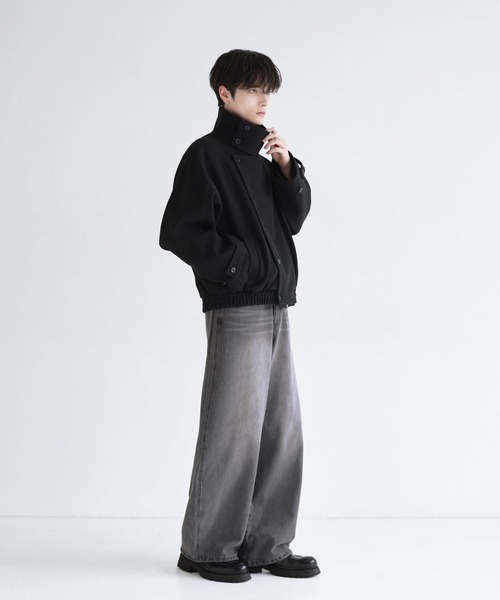 LILL(リル)の「ヴィンテージウォッシュ/リジッドワイドバレルレッグデニム(デニムパンツ・メンズ・ブルー/ブラック系/ブラック・S/XL/L/M)」の8枚目の写真