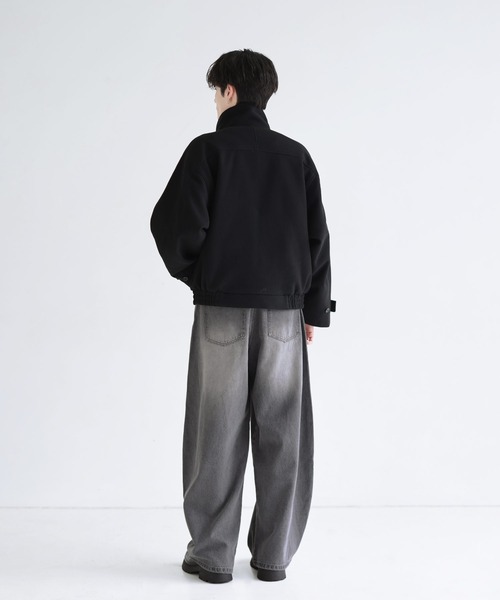 LILL(リル)の「ヴィンテージウォッシュ/リジッドワイドバレルレッグデニム(デニムパンツ・メンズ・ブルー/ブラック系/ブラック・S/XL/L/M)」の9枚目の写真
