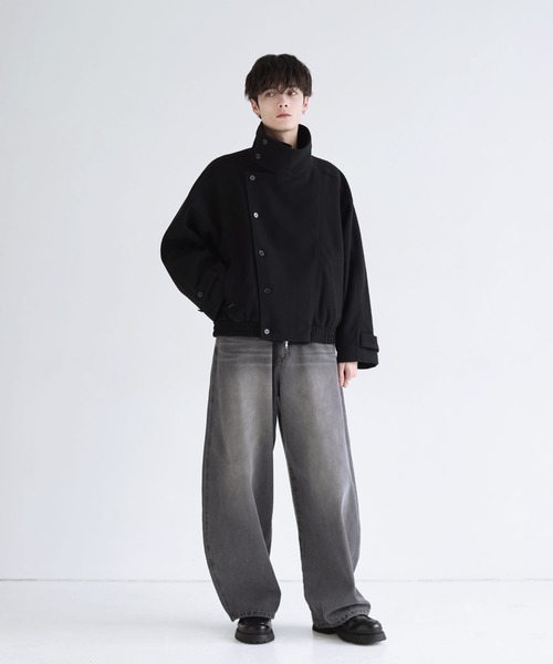 LILL(リル)の「ヴィンテージウォッシュ/リジッドワイドバレルレッグデニム(デニムパンツ・メンズ・ブルー/ブラック系/ブラック・S/XL/L/M)」の11枚目の写真